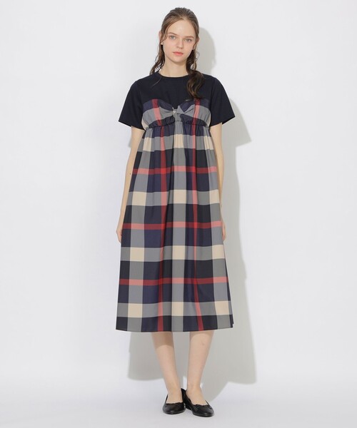 セール】クレストブリッジチェックコンビワンピース（ワンピース