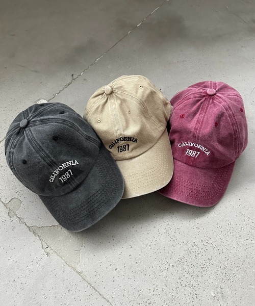 apres jour mignon（アプレジュールミニョン）の「【apresjour mignon×ARIAZ】ピグメント加工キャップ（キャップ・レディース・ベージュ/レッド/ブラック系その他・ONESIZE）」の5枚目の写真