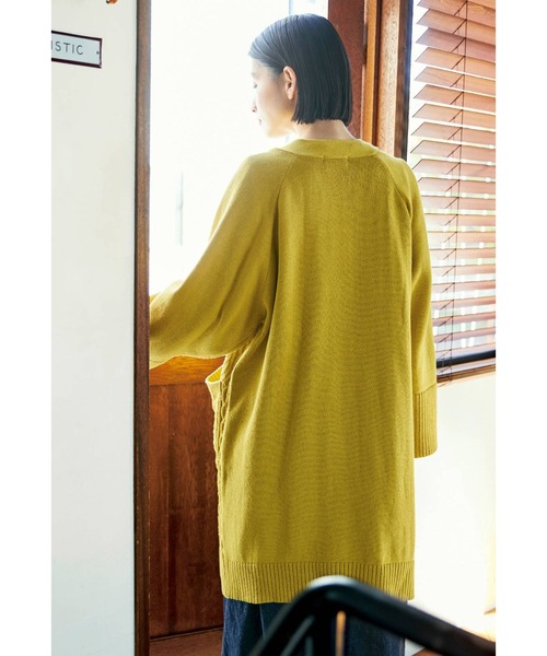 Sunny clouds（サニークラウズ）の「サニークラウズ　振袖カーディガン（カーディガン/ボレロ・レディース・イエロー/ブラック・L/M/LL）」の4枚目の写真