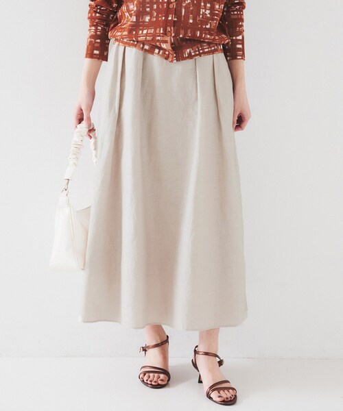 UNTITLED（アンタイトル）の「【セットアップ可能/手洗い可】リネン混フレアスカート（スカート・レディース・ブラウン系その他/ライトベージュ/ライトオレンジ系/チャコールグレー/ブルー/パープル系4・00/01/02/03/04/42/44/46/48/50）」の21枚目の写真