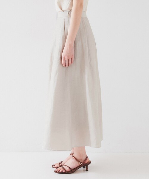 UNTITLED（アンタイトル）の「【セットアップ可能/手洗い可】リネン混フレアスカート（スカート・レディース・ブラウン系その他/ライトベージュ/ライトオレンジ系/チャコールグレー/ブルー/パープル系4・00/01/02/03/04/42/44/46/48/50）」の12枚目の写真