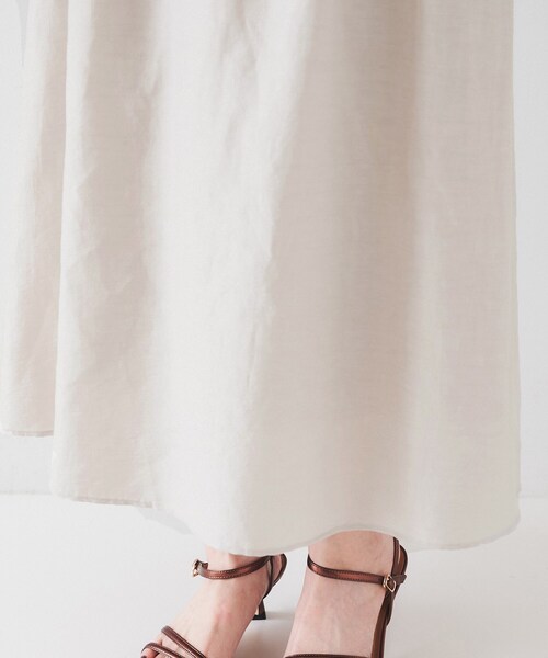 UNTITLED（アンタイトル）の「【セットアップ可能/手洗い可】リネン混フレアスカート（スカート・レディース・ブラウン系その他/ライトベージュ/ライトオレンジ系/チャコールグレー/ブルー/パープル系4・00/01/02/03/04/42/44/46/48/50）」の18枚目の写真