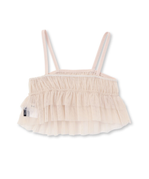 Noeil aime BeBe(ノイユエイムベベ)の「チュールキャミソール重ね着フライス半袖Tシャツセット(90~130cm)(Tシャツ/カットソー・キッズ・ホワイト・120cm/100cm/110cm/130cm)」の5枚目の写真