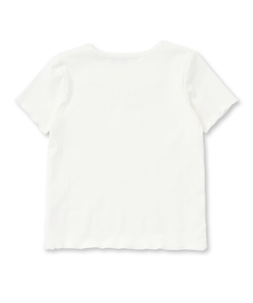 Noeil aime BeBe(ノイユエイムベベ)の「チュールキャミソール重ね着フライス半袖Tシャツセット(90~130cm)(Tシャツ/カットソー・キッズ・ホワイト・120cm/100cm/110cm/130cm)」の3枚目の写真