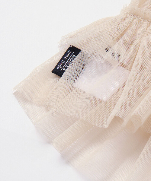 Noeil aime BeBe(ノイユエイムベベ)の「チュールキャミソール重ね着フライス半袖Tシャツセット(90~130cm)(Tシャツ/カットソー・キッズ・ホワイト・120cm/100cm/110cm/130cm)」の11枚目の写真