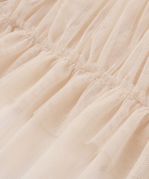 Noeil aime BeBe(ノイユエイムベベ)の「チュールキャミソール重ね着フライス半袖Tシャツセット(90~130cm)(Tシャツ/カットソー・キッズ・ホワイト・120cm/100cm/110cm/130cm)」の9枚目の写真