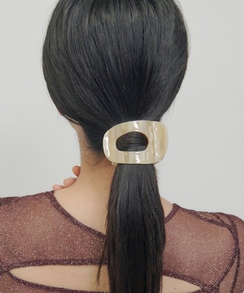 ワイド ホール アセチ ヘアー クリップ（バレッタ/ヘアクリップ