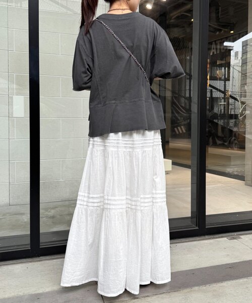 CIAOPANIC TYPY(チャオパニックティピー)の「【India】ボイルピンタックスカート(スカート・レディース・イエロー/ブラウン/ブルー/オフホワイト/ブラック・ONE SIZE)」の11枚目の写真