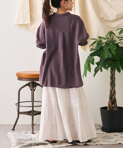 CIAOPANIC TYPY(チャオパニックティピー)の「【India】ボイルピンタックスカート(スカート・レディース・イエロー/ブラウン/ブルー/オフホワイト/ブラック・ONE SIZE)」の22枚目の写真