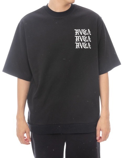 RVCA（ルーカ）の「RVCA メンズ IRON ON FT SS トレーナー 【2025年春夏モデル】/ルーカセットアップ対応バックプリント半袖スウェットカットソー（スウェット・メンズ・ブラック/ホワイト・X-LARGE/LARGE/MEDIUM/SMALL）」の8枚目の写真