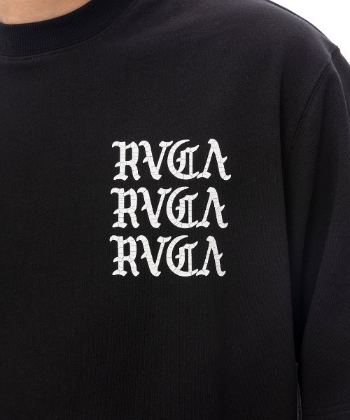 RVCA（ルーカ）の「RVCA メンズ IRON ON FT SS トレーナー 【2025年春夏モデル】/ルーカセットアップ対応バックプリント半袖スウェットカットソー（スウェット・メンズ・ブラック/ホワイト・X-LARGE/LARGE/MEDIUM/SMALL）」の9枚目の写真