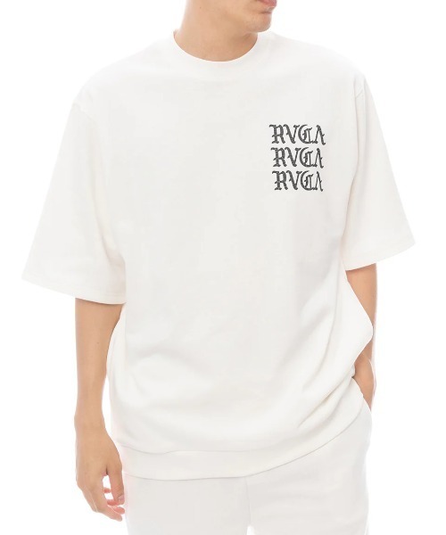 RVCA（ルーカ）の「RVCA メンズ IRON ON FT SS トレーナー 【2025年春夏モデル】/ルーカセットアップ対応バックプリント半袖スウェットカットソー（スウェット・メンズ・ブラック/ホワイト・X-LARGE/LARGE/MEDIUM/SMALL）」の3枚目の写真