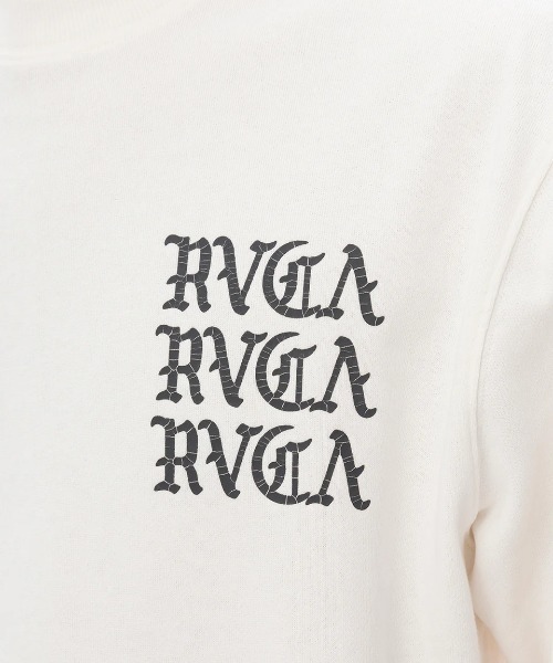 RVCA（ルーカ）の「RVCA メンズ IRON ON FT SS トレーナー 【2025年春夏モデル】/ルーカセットアップ対応バックプリント半袖スウェットカットソー（スウェット・メンズ・ブラック/ホワイト・X-LARGE/LARGE/MEDIUM/SMALL）」の4枚目の写真