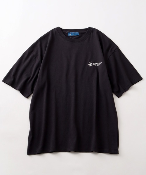 BEVERLY HILLS POLO CLUB(ビバリーヒルズポロクラブ)の「【Beverly Hills Polo Club/ビバリーヒルズポロクラブ】 ワンポイントロゴ刺繍ハーフスリーブTシャツ(Tシャツ/カットソー・メンズ・ホワイト×ネイビー/ネイビー/スミクロ/ホワイト/ブラック/ブラック×ホワイト・LL/M/L)」の5枚目の写真