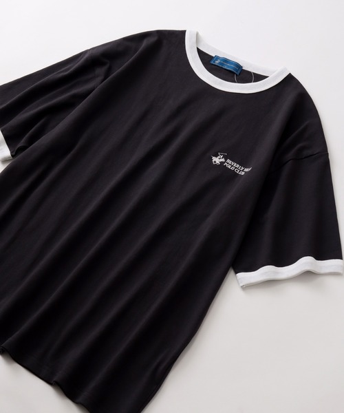 BEVERLY HILLS POLO CLUB(ビバリーヒルズポロクラブ)の「【Beverly Hills Polo Club/ビバリーヒルズポロクラブ】 ワンポイントロゴ刺繍ハーフスリーブTシャツ(Tシャツ/カットソー・メンズ・ホワイト×ネイビー/ネイビー/スミクロ/ホワイト/ブラック/ブラック×ホワイト・LL/M/L)」の22枚目の写真