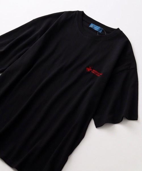 BEVERLY HILLS POLO CLUB(ビバリーヒルズポロクラブ)の「【Beverly Hills Polo Club/ビバリーヒルズポロクラブ】 ワンポイントロゴ刺繍ハーフスリーブTシャツ(Tシャツ/カットソー・メンズ・ホワイト×ネイビー/ネイビー/スミクロ/ホワイト/ブラック/ブラック×ホワイト・LL/M/L)」の20枚目の写真
