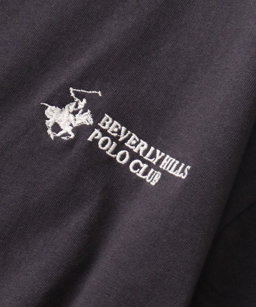 BEVERLY HILLS POLO CLUB(ビバリーヒルズポロクラブ)の「【Beverly Hills Polo Club/ビバリーヒルズポロクラブ】 ワンポイントロゴ刺繍ハーフスリーブTシャツ(Tシャツ/カットソー・メンズ・ホワイト×ネイビー/ネイビー/スミクロ/ホワイト/ブラック/ブラック×ホワイト・LL/M/L)」の8枚目の写真