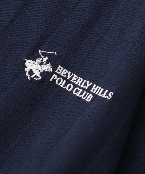 BEVERLY HILLS POLO CLUB(ビバリーヒルズポロクラブ)の「【Beverly Hills Polo Club/ビバリーヒルズポロクラブ】 ワンポイントロゴ刺繍ハーフスリーブTシャツ(Tシャツ/カットソー・メンズ・ホワイト×ネイビー/ネイビー/スミクロ/ホワイト/ブラック/ブラック×ホワイト・LL/M/L)」の10枚目の写真