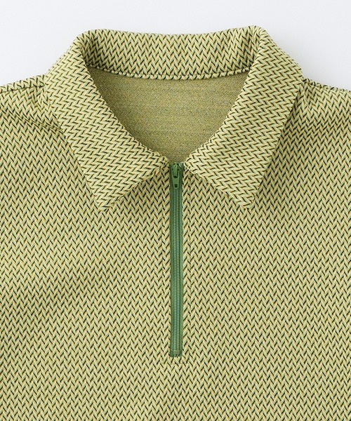 M TO R（ムウトアール）の「STANDZIP GEOMETRY S/S POLO（ポロシャツ・レディース・ミント/ブルー・42/40/38）」の4枚目の写真