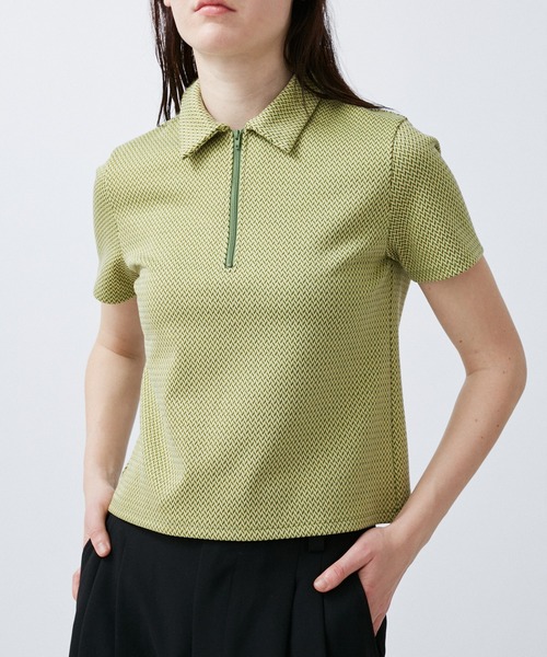 M TO R（ムウトアール）の「STANDZIP GEOMETRY S/S POLO（ポロシャツ・レディース・ミント/ブルー・42/40/38）」の19枚目の写真