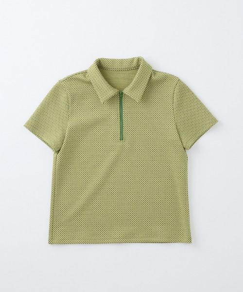 M TO R（ムウトアール）の「STANDZIP GEOMETRY S/S POLO（ポロシャツ・レディース・ミント/ブルー・42/40/38）」の15枚目の写真