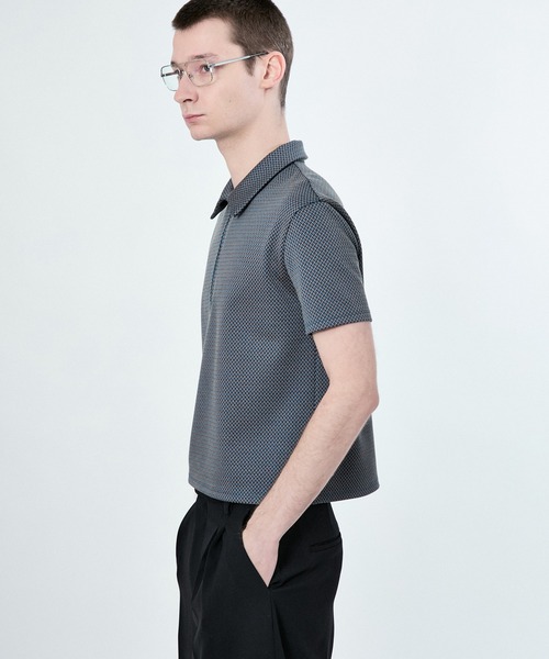 M TO R（ムウトアール）の「STANDZIP GEOMETRY S/S POLO（ポロシャツ・レディース・ミント/ブルー・42/40/38）」の14枚目の写真