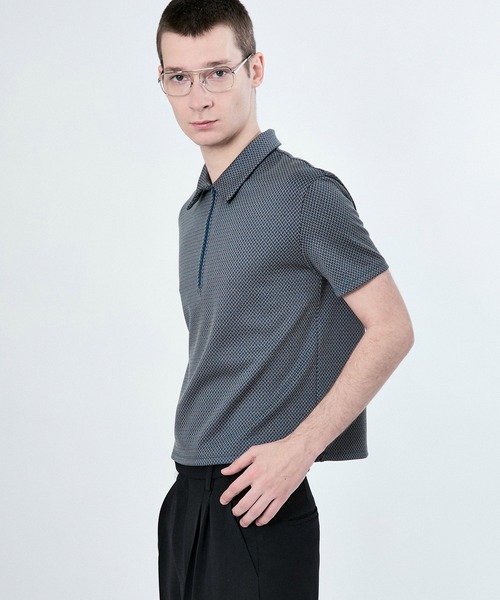 M TO R（ムウトアール）の「STANDZIP GEOMETRY S/S POLO（ポロシャツ・レディース・ミント/ブルー・42/40/38）」の13枚目の写真