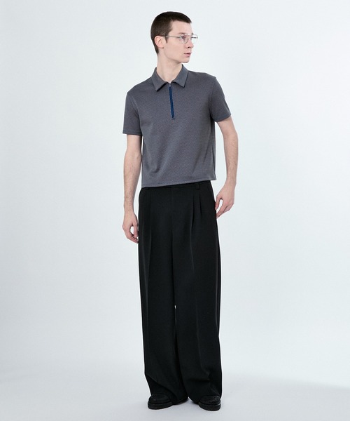 M TO R（ムウトアール）の「STANDZIP GEOMETRY S/S POLO（ポロシャツ・レディース・ミント/ブルー・42/40/38）」の10枚目の写真