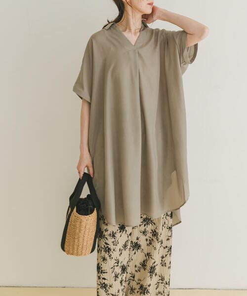 ITEMS URBANRESEARCH(アイテムズ アーバンリサーチ)の「スキッパーフレンチチュニック(チュニック・レディース・ミント/ネイビー/カーキ/ホワイト・FREE)」の17枚目の写真