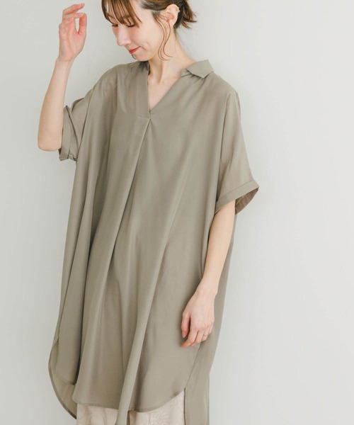 ITEMS URBANRESEARCH（アイテムズ アーバンリサーチ）の「スキッパーフレンチチュニック（チュニック・レディース・ミント/ネイビー/カーキ/ホワイト・FREE）」の5枚目の写真