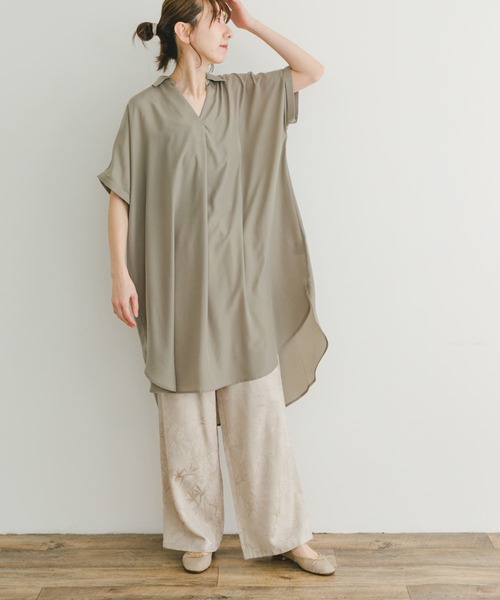 ITEMS URBANRESEARCH（アイテムズ アーバンリサーチ）の「スキッパーフレンチチュニック（チュニック・レディース・ミント/ネイビー/カーキ/ホワイト・FREE）」の10枚目の写真