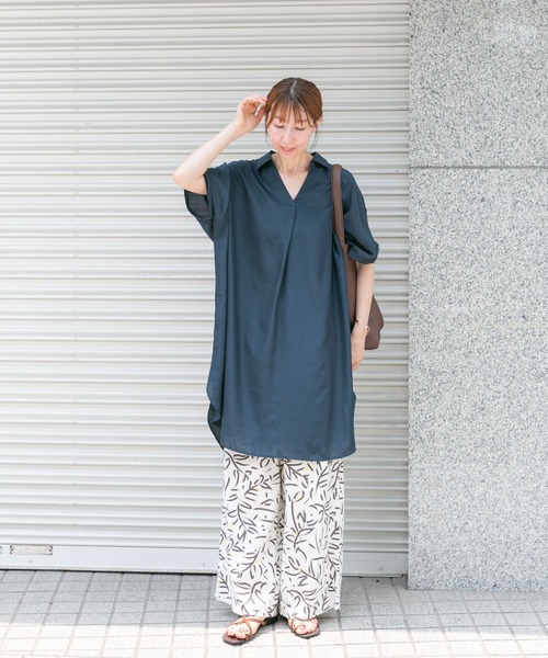 ITEMS URBANRESEARCH（アイテムズ アーバンリサーチ）の「スキッパーフレンチチュニック（チュニック・レディース・ミント/ネイビー/カーキ/ホワイト・FREE）」の16枚目の写真