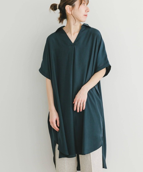 ITEMS URBANRESEARCH（アイテムズ アーバンリサーチ）の「スキッパーフレンチチュニック（チュニック・レディース・ミント/ネイビー/カーキ/ホワイト・FREE）」の17枚目の写真