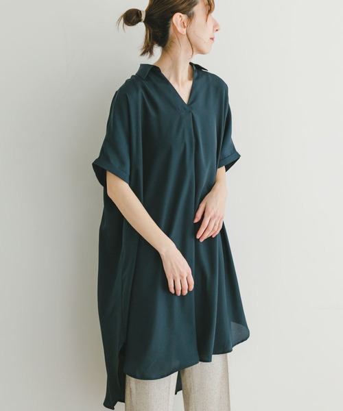 ITEMS URBANRESEARCH（アイテムズ アーバンリサーチ）の「スキッパーフレンチチュニック（チュニック・レディース・ミント/ネイビー/カーキ/ホワイト・FREE）」の18枚目の写真