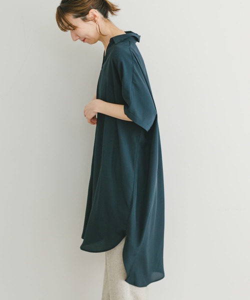 ITEMS URBANRESEARCH（アイテムズ アーバンリサーチ）の「スキッパーフレンチチュニック（チュニック・レディース・ミント/ネイビー/カーキ/ホワイト・FREE）」の19枚目の写真