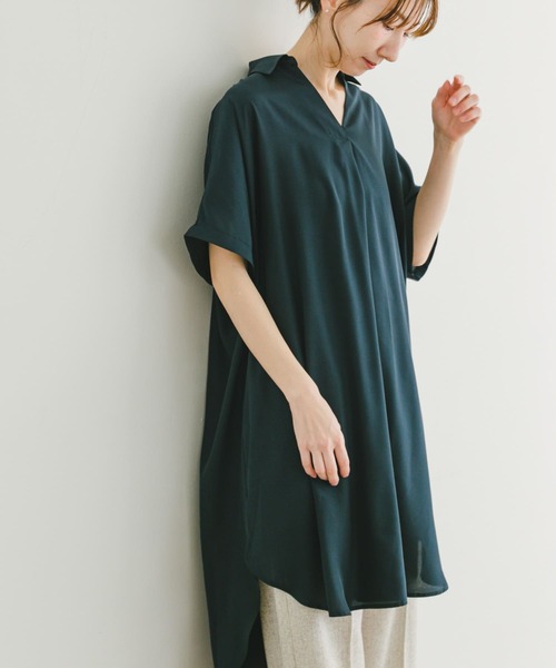 ITEMS URBANRESEARCH（アイテムズ アーバンリサーチ）の「スキッパーフレンチチュニック（チュニック・レディース・ミント/ネイビー/カーキ/ホワイト・FREE）」の20枚目の写真