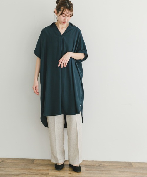 ITEMS URBANRESEARCH（アイテムズ アーバンリサーチ）の「スキッパーフレンチチュニック（チュニック・レディース・ミント/ネイビー/カーキ/ホワイト・FREE）」の21枚目の写真