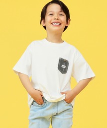 Lee（リー）の「Lee/リー【110-150cm】【親子コーデ】キッズ デニムポケットTシャツ（Tシャツ/カットソー・キッズ）」