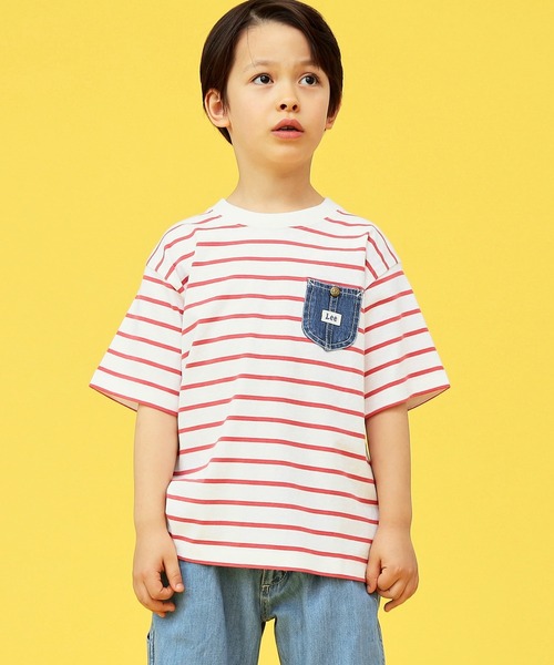 Lee（リー）の「Lee/リー【110-150cm】【親子コーデ】キッズ デニムポケットTシャツ（Tシャツ/カットソー・キッズ・ネイビー/レッド/ホワイト/ホワイト系その他・110/130/140/120/150）」の17枚目の写真
