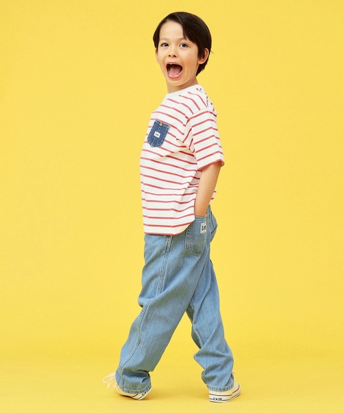 Lee（リー）の「Lee/リー【110-150cm】【親子コーデ】キッズ デニムポケットTシャツ（Tシャツ/カットソー・キッズ・ネイビー/レッド/ホワイト/ホワイト系その他・110/130/140/120/150）」の11枚目の写真
