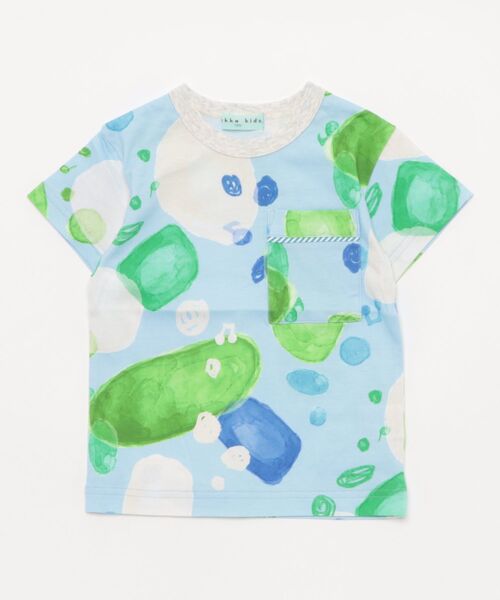 HAKKA KIDS（ハッカキッズ）の「バブルプリントTシャツ（Tシャツ/カットソー・キッズ・ピンク/サックスブルー・100cm/130cm/110cm/120cm）」の2枚目の写真