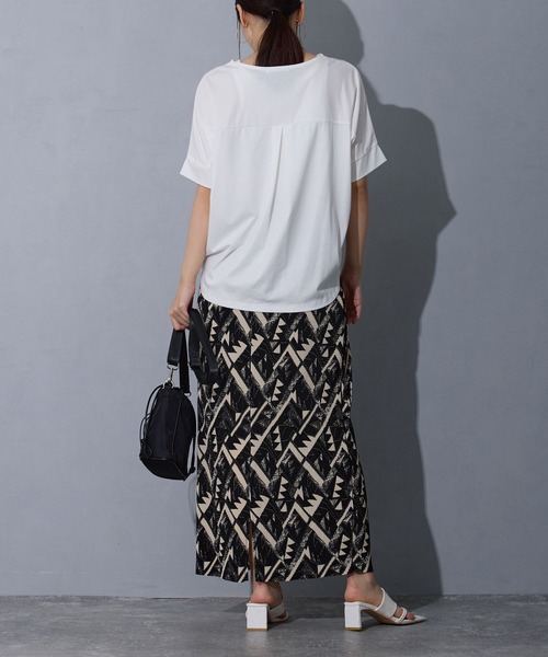 NICOLE white（ニコルホワイト）の「フォトプリントTEE（Tシャツ/カットソー・レディース・グレー/ブラック/オフホワイト・FREE）」の12枚目の写真