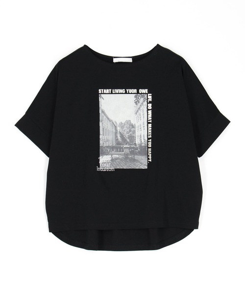 NICOLE white（ニコルホワイト）の「フォトプリントTEE（Tシャツ/カットソー・レディース・グレー/ブラック/オフホワイト・FREE）」の15枚目の写真