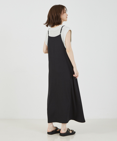 abahouse mavie（アバハウスマヴィ）の「【大人のいちまんワンピ】クールタッチサテンキャミジャンスカ（ワンピース・レディース・ブラック/カーキ・フリー）」の12枚目の写真