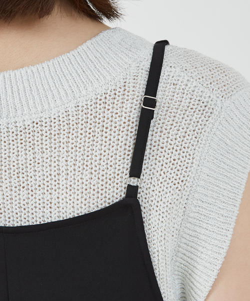 abahouse mavie（アバハウスマヴィ）の「【大人のいちまんワンピ】クールタッチサテンキャミジャンスカ（ワンピース・レディース・ブラック/カーキ・フリー）」の19枚目の写真