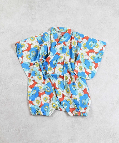 Ocean&Ground（オーシャン&グラウンド）の「【浴衣】GIRL'S甚平ロンパス/baby（浴衣・キッズ・グリーン/レッド/サンドベージュ/パープル・70/80）」の4枚目の写真