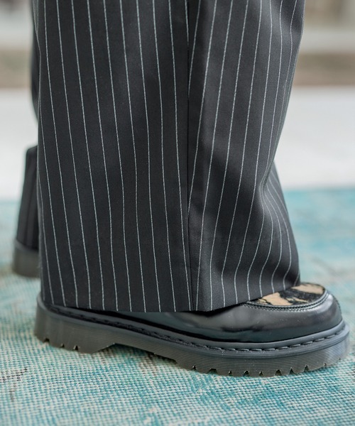 Bleme(ブレム)の「フロントポケット ワイドストレート ストライプ スラックス(スラックス・メンズ・ブラック/グレー・S/M/L/XL)」の15枚目の写真