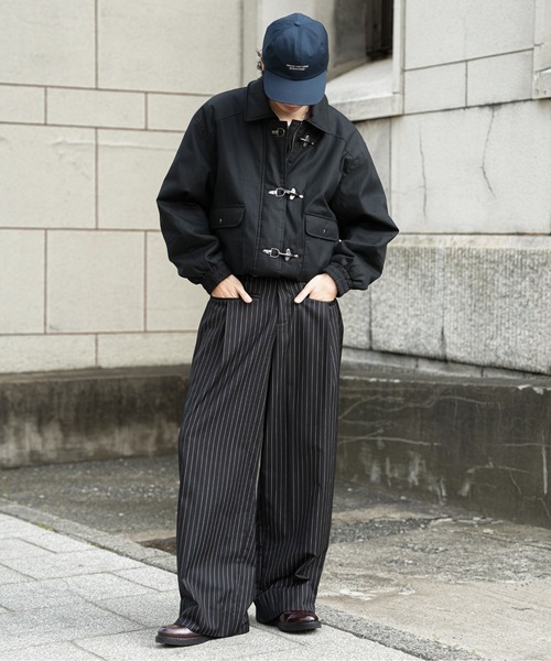 Bleme（ブレム）の「フロントポケット ワイドストレート ストライプ