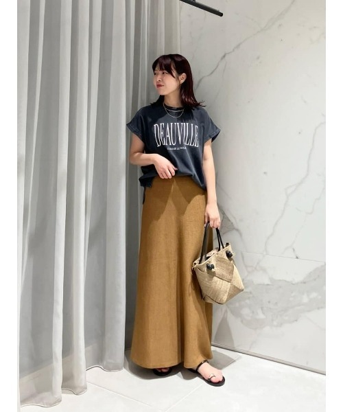 tシャツ ピグメントダイターンバックスリーブ T レディース ピグメントダイターンバックスリーブ Tシャツ（Tシャツ