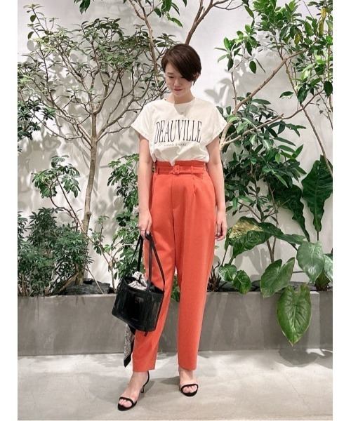 tシャツ ピグメントダイターンバックスリーブ T レディース ピグメントダイターンバックスリーブ Tシャツ（Tシャツ
